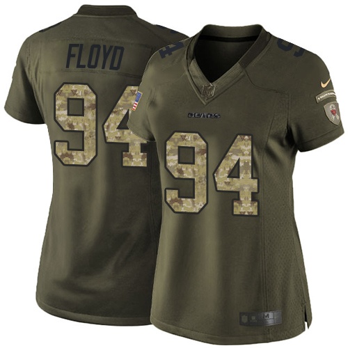 Women's Elite Leonard Floyd Nike Jersey Green - #94 Salute to Service NFL Chicago Bears